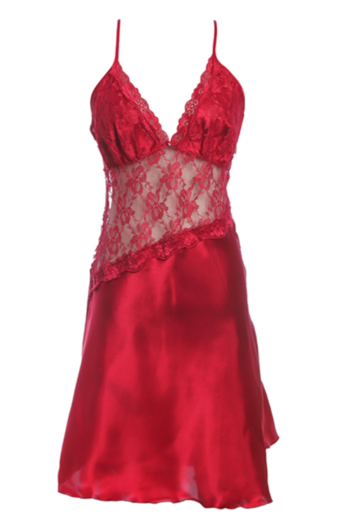 BLS Halette Silk And Chantilly Nighty Burgundy – British