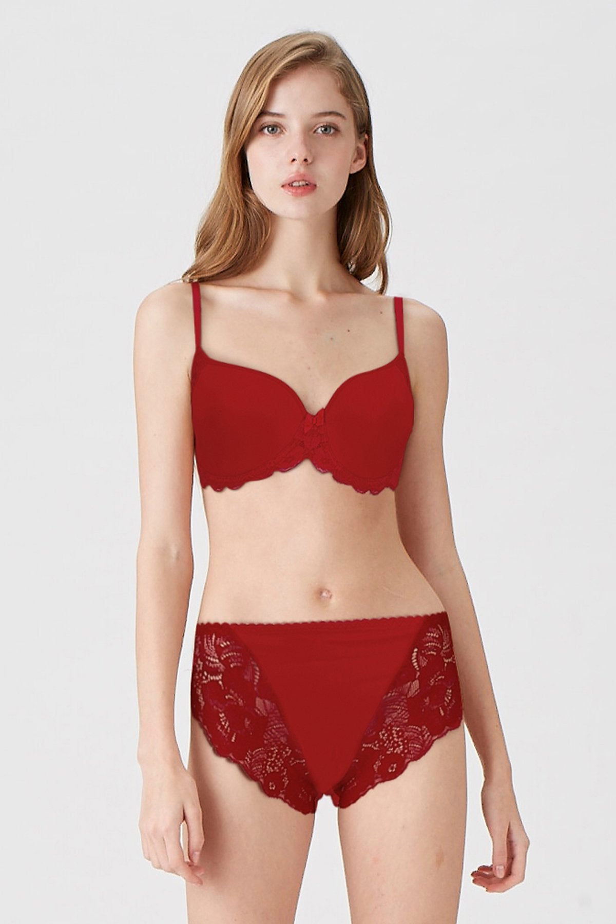 BLS - Breathable Wired And Light Padded Bra - Red – British